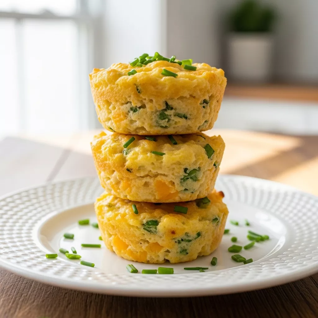 Delicious homemade mashed potato muffins stacked on a plate