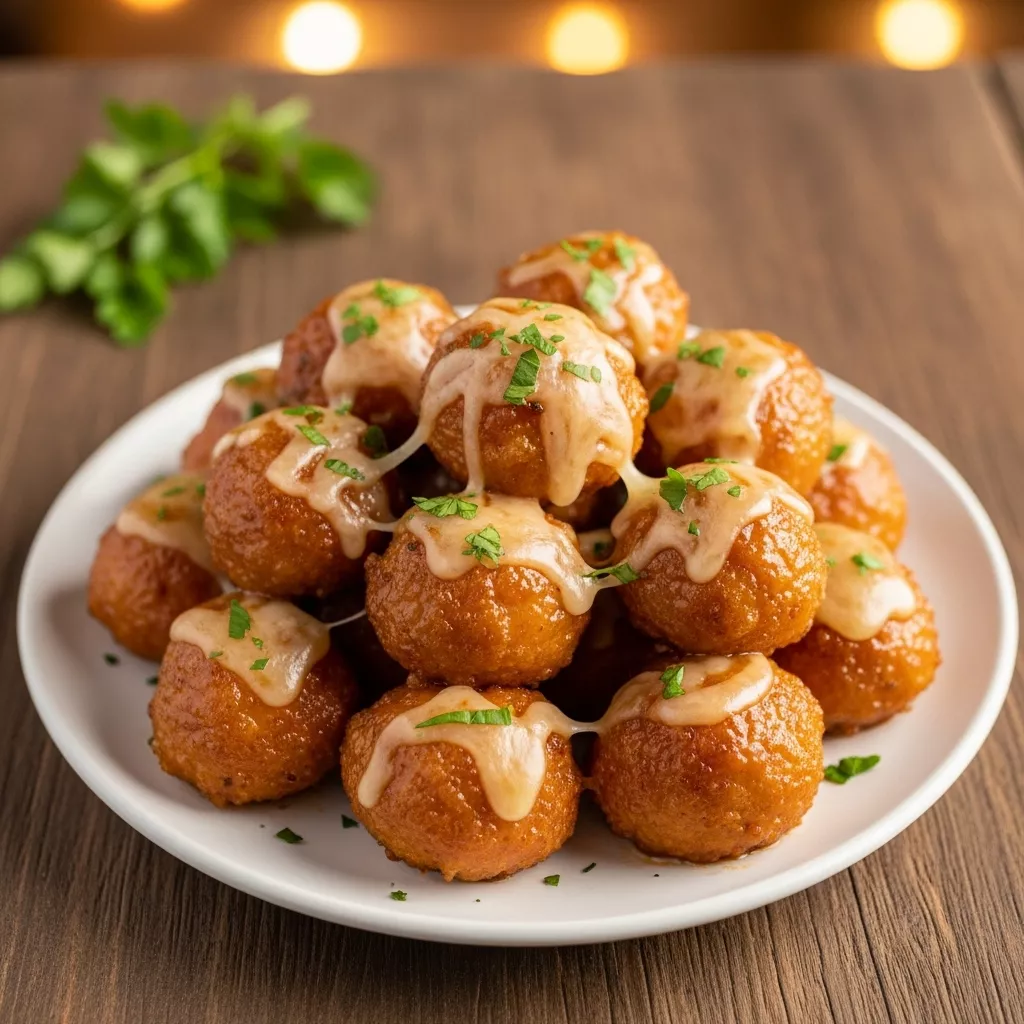 Close-up of delicious cowboy butter chicken bites