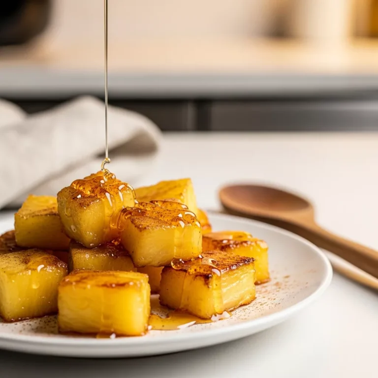 Air fryer pineapple close-up