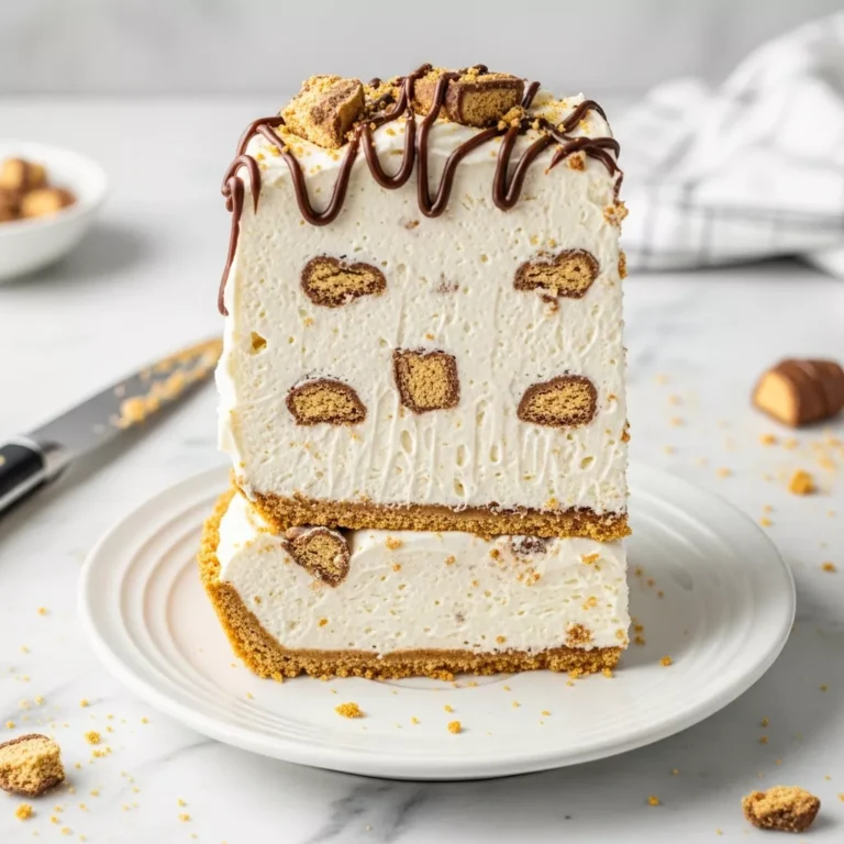 butterfinger pie recipe Whole Butterfinger pie ready to be served