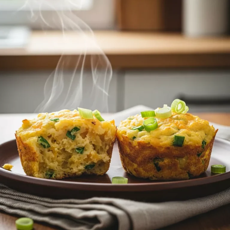Savory mashed potato muffins on a plate
